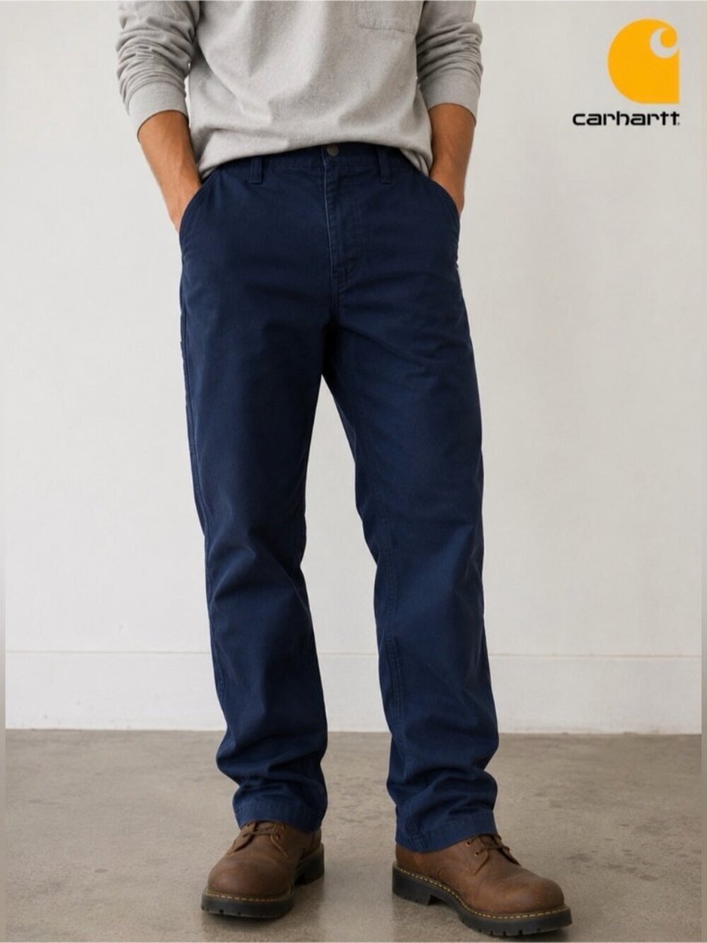 Carhartt Relaxed Fit Ripstop Work Pants Navy Blue Men’s 34x36 Utility Carpenter